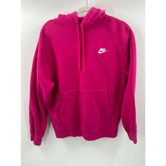 Nike Other - Nike NSW CLUB FLEECE PULLOVER HOODIE FIREBERRY/WHITE Size M Sweatshirt